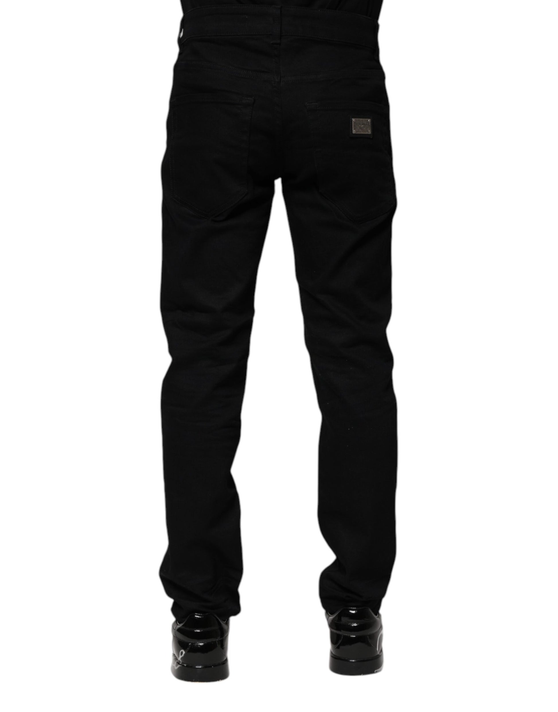 Black Cotton Skinny Denim Jeans