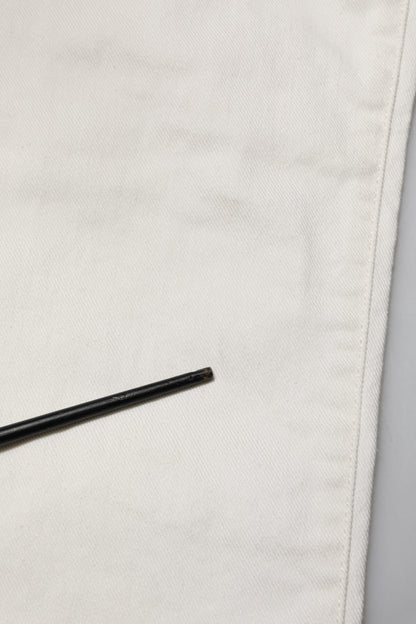 White Cotton Skinny Men Denim Jeans