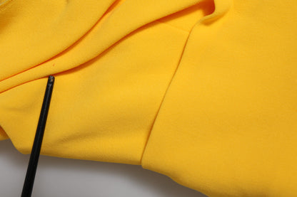 Yellow One Shoulder Side Slit Sheath Dress