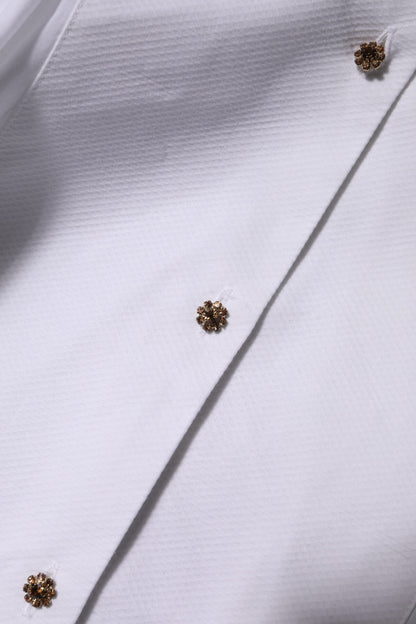 White Cotton Long Sleeves Formal Top Shirt