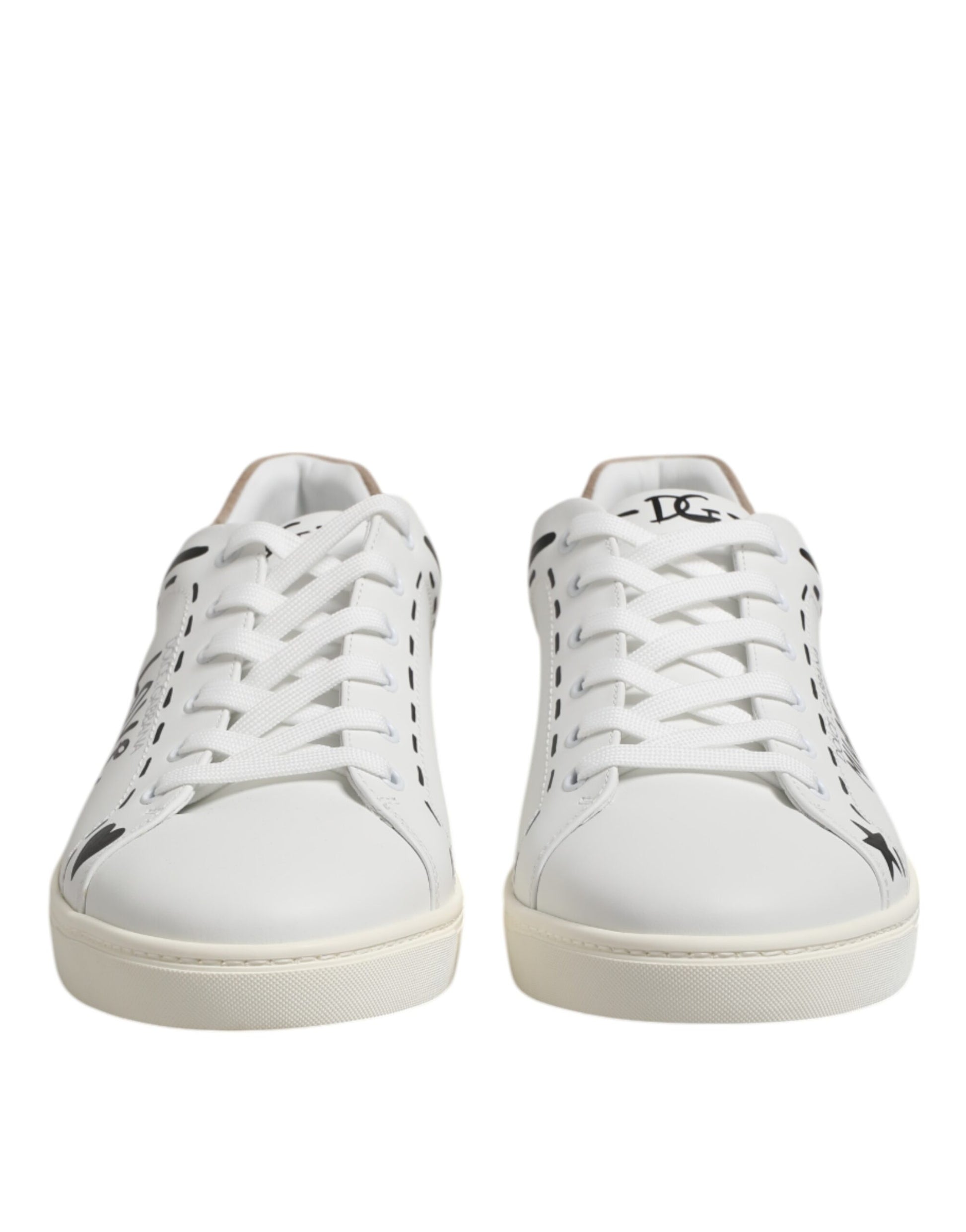 White Leather MILANO Low Top Sneakers Shoes