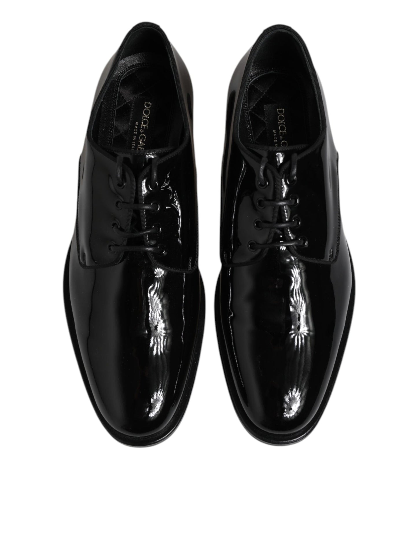 Black Patent Leather Derby Formal Dress Shoes