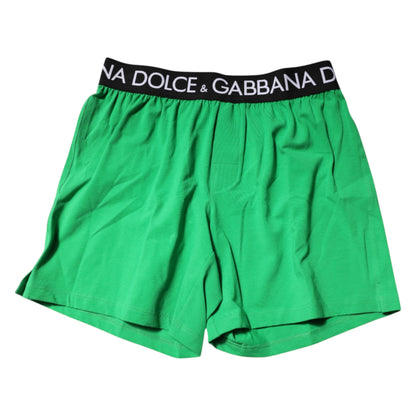 Green Cotton Regular Boxer Shorts Underwear
