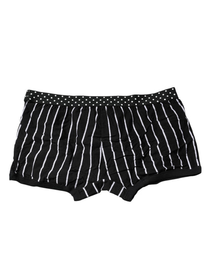 Black White Striped Regular Boxer Underwear