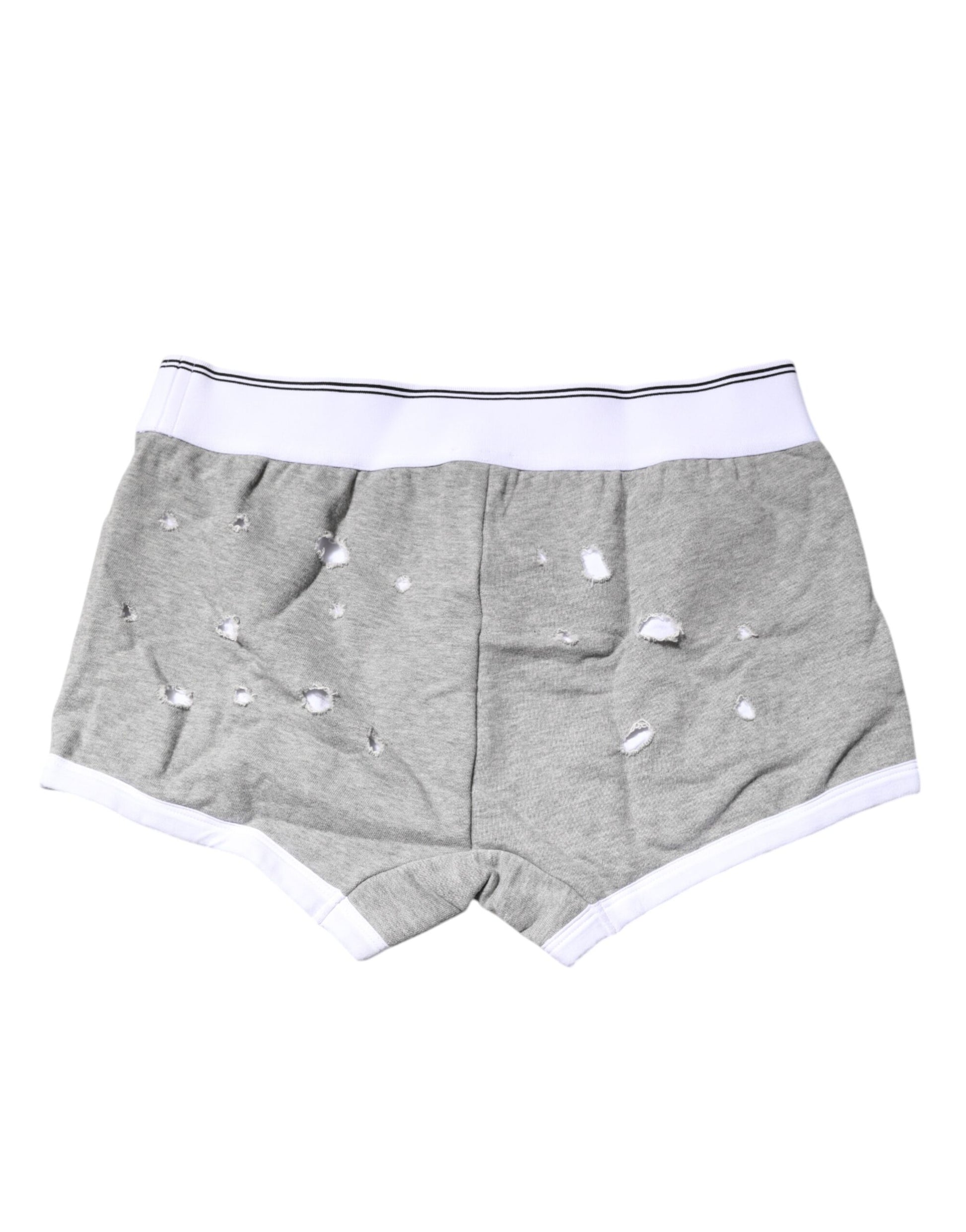 Gray Cotton Stretch Regular Boxer Underwear