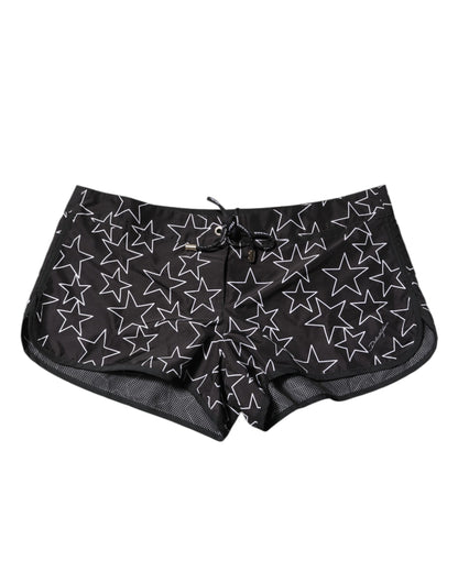 Black Star Print Beachwear Shorts Swimwear