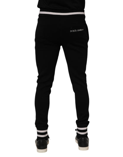 Black Cotton Men Jogger Sweatpants Pants