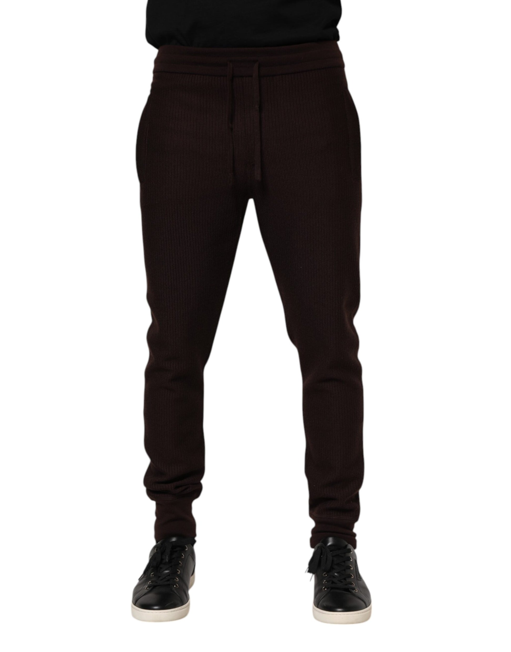 Brown Cashmere Men Jogger Sweatpants Pants