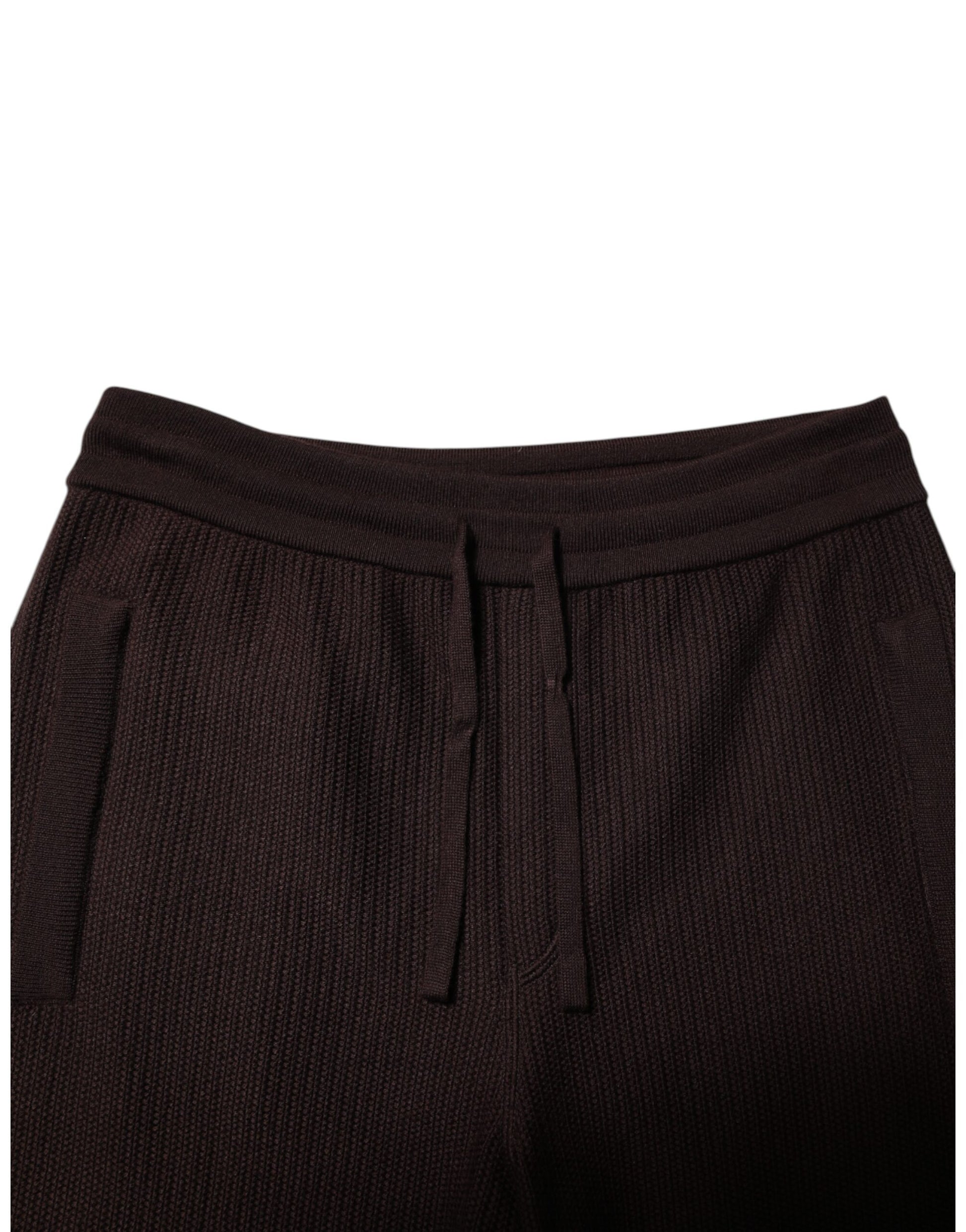 Brown Cashmere Men Jogger Sweatpants Pants