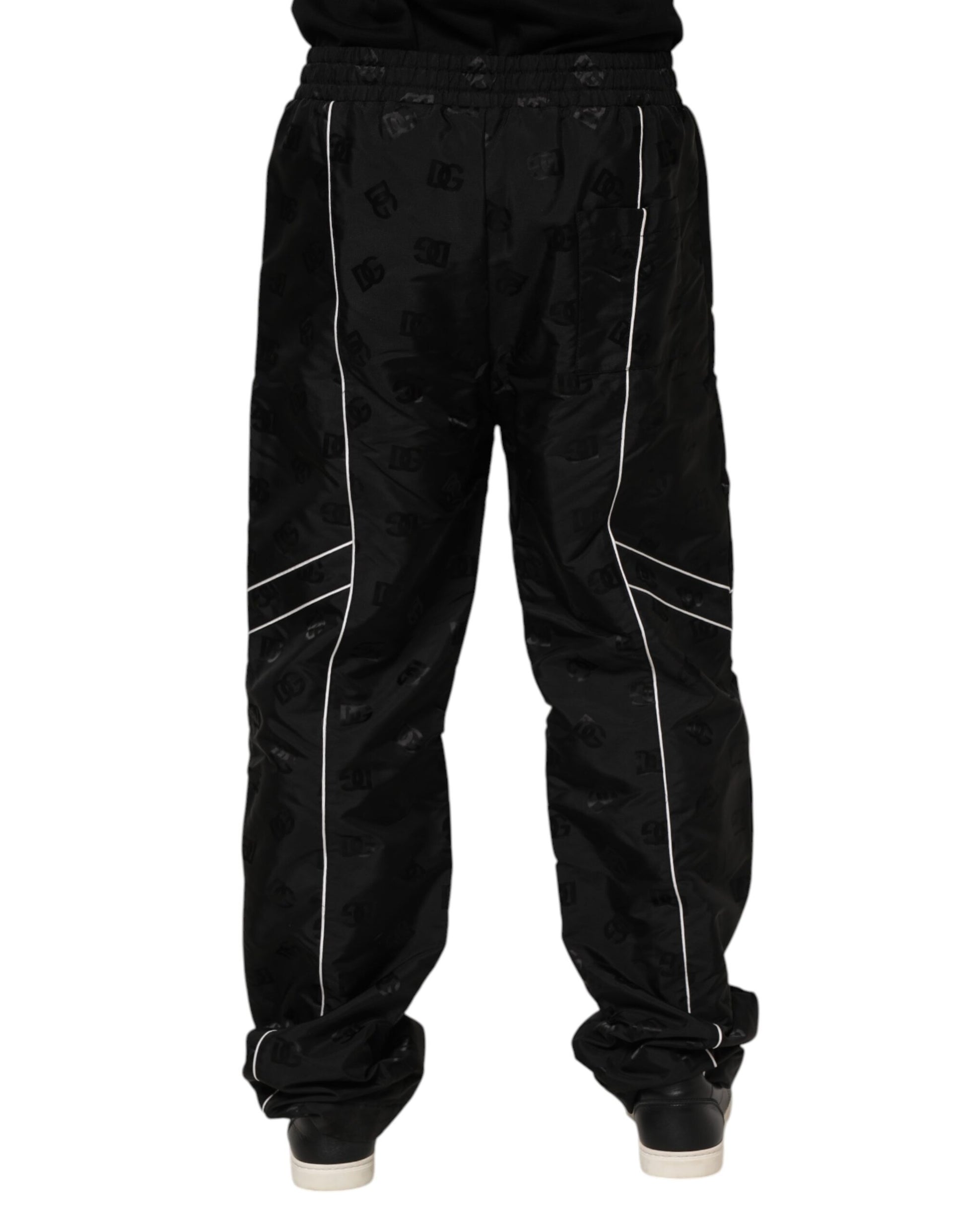 Black Cotton Straight Jogger Sweatpants Pants