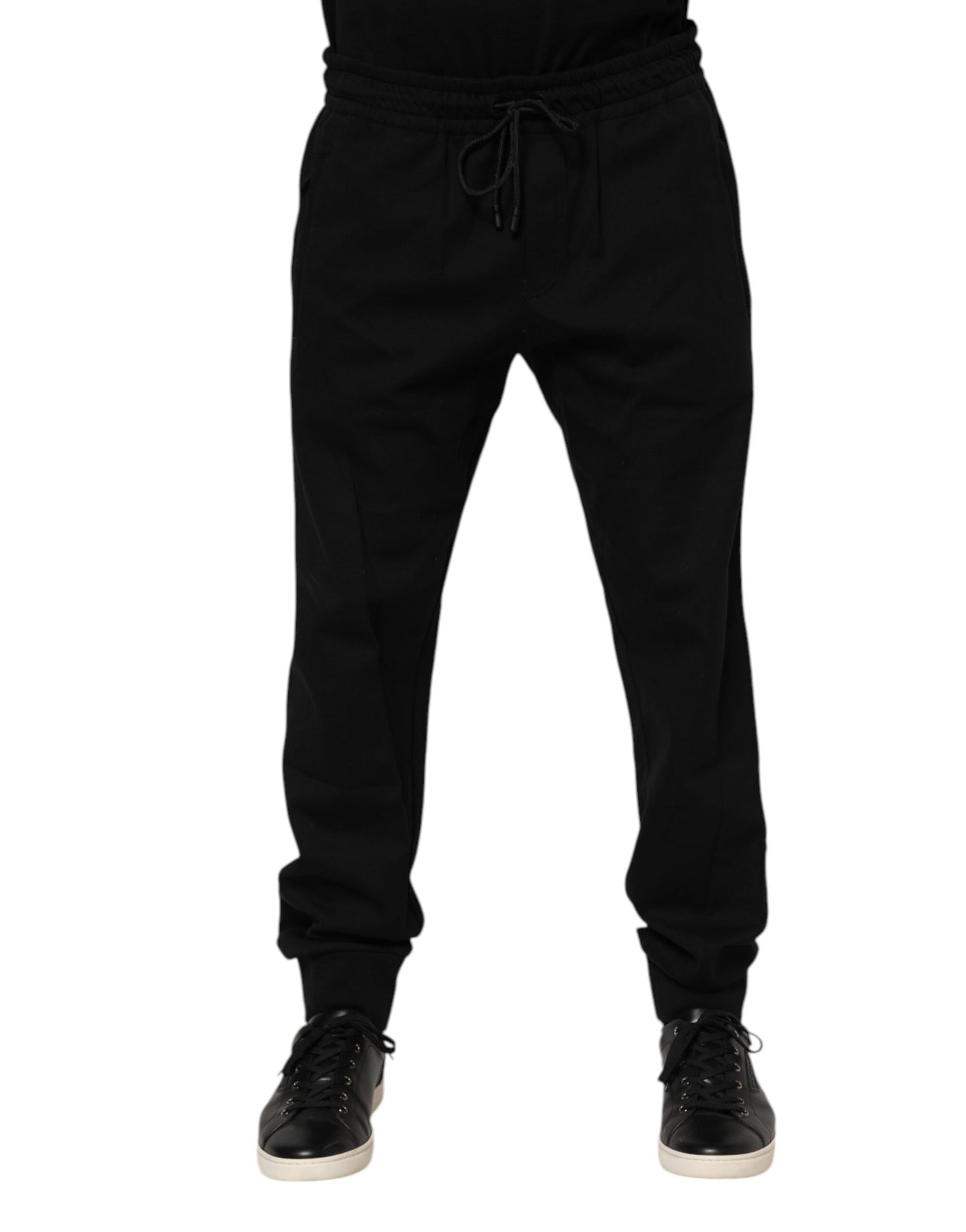 Black Cotton Men Jogger Sweatpants Pants