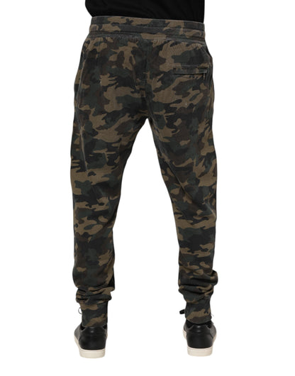 Brown Camouflage Cotton Men Jogger Pants