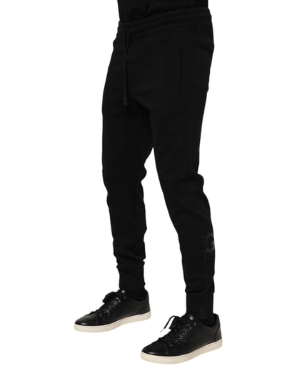 Black Cotton Men Jogger Sweatpants Pants