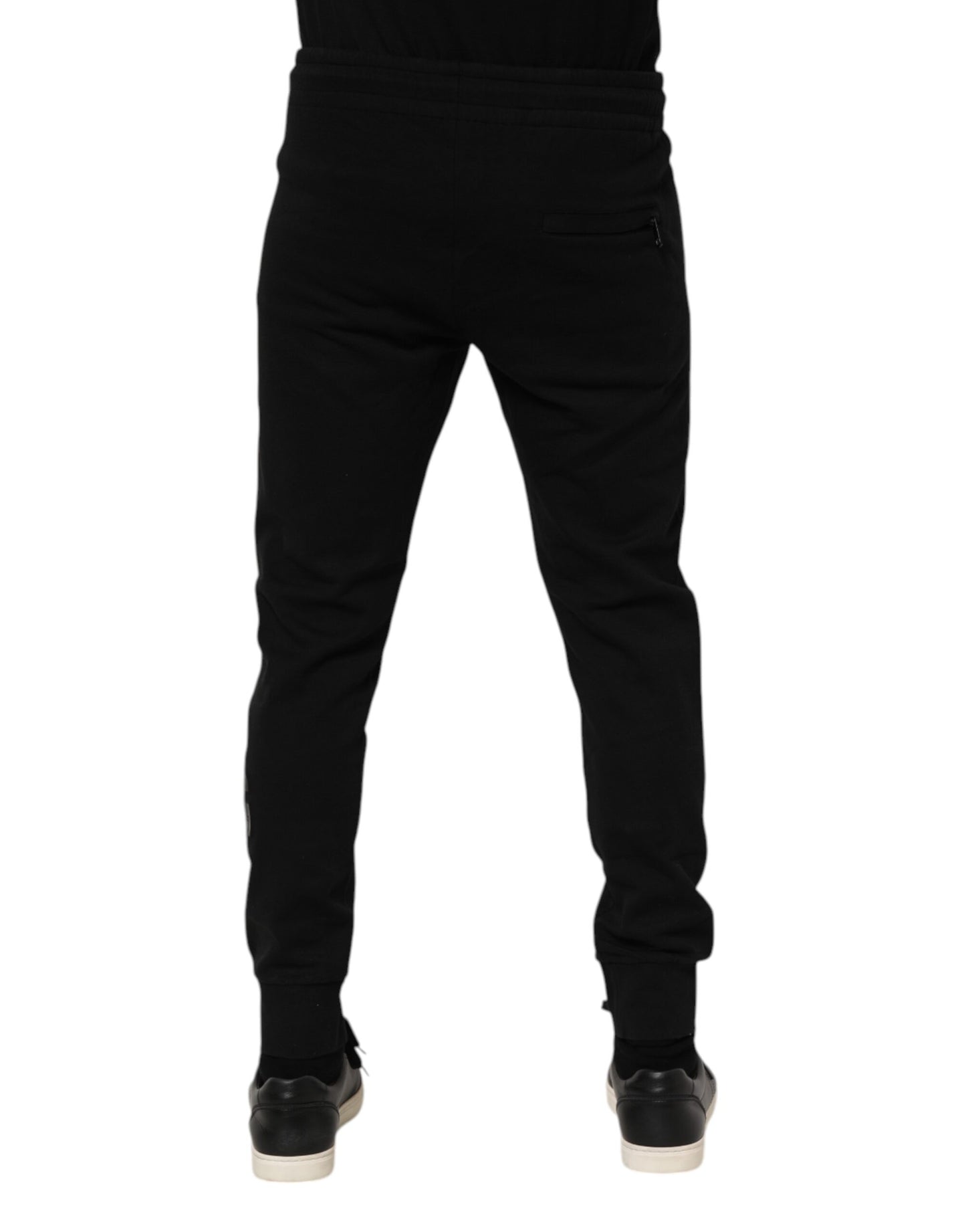 Black Cotton Men Jogger Sweatpants Pants