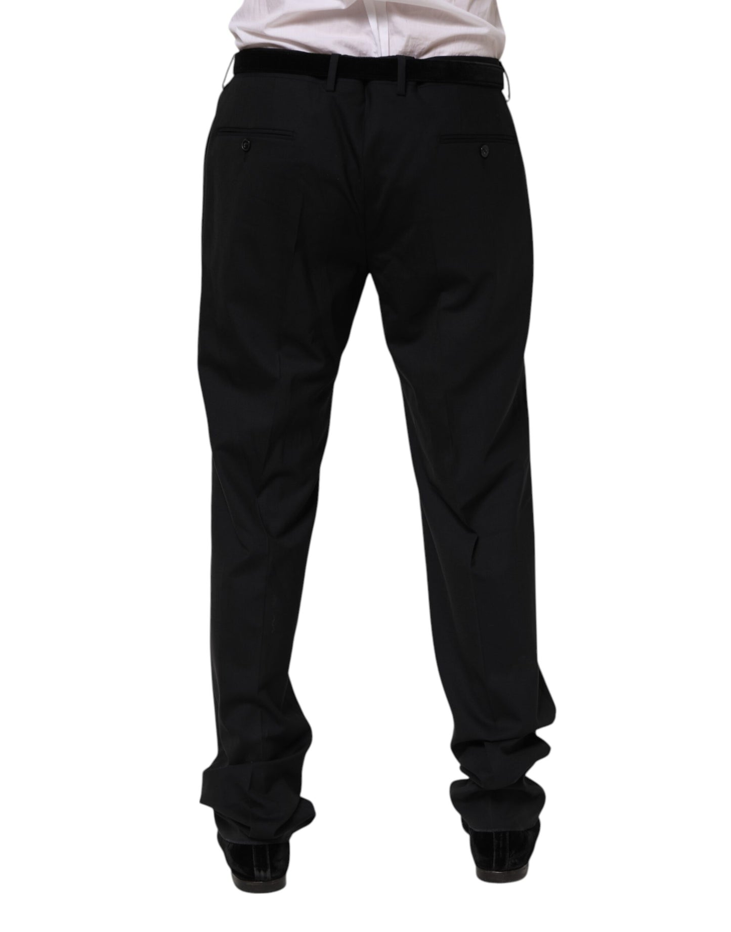Black Wool Formal Dress Pants