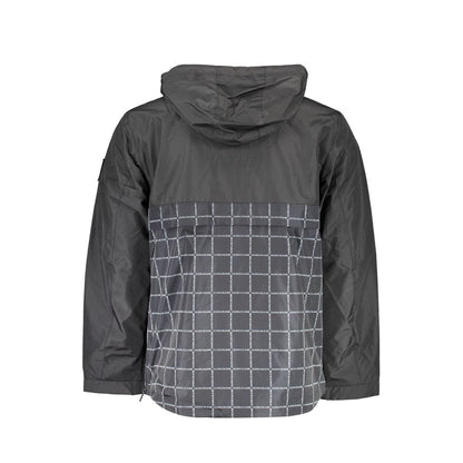 Black Polyester Men's Jacket