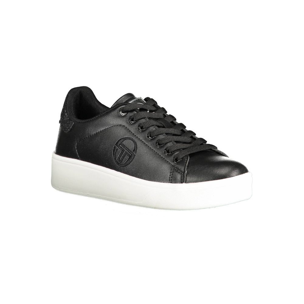 Black Polyester Sneaker