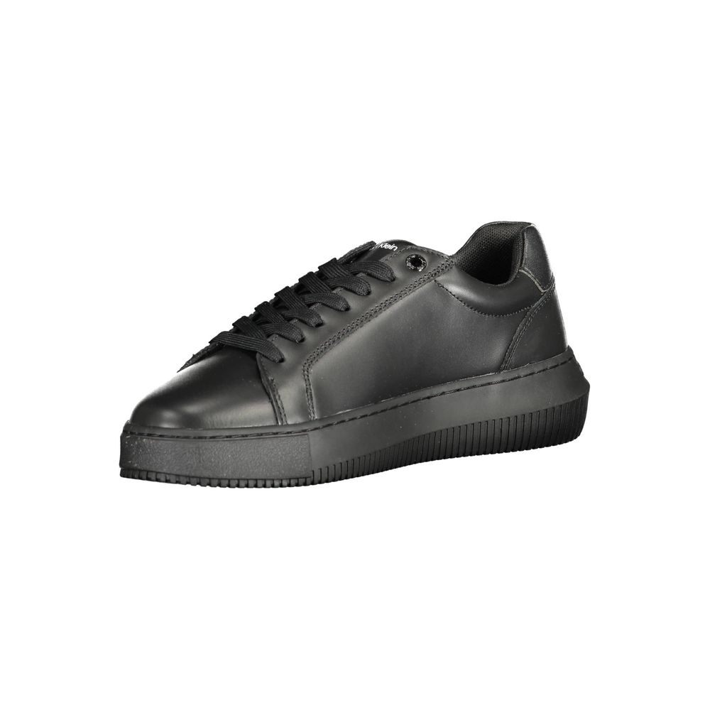 Black Polyester Sneaker
