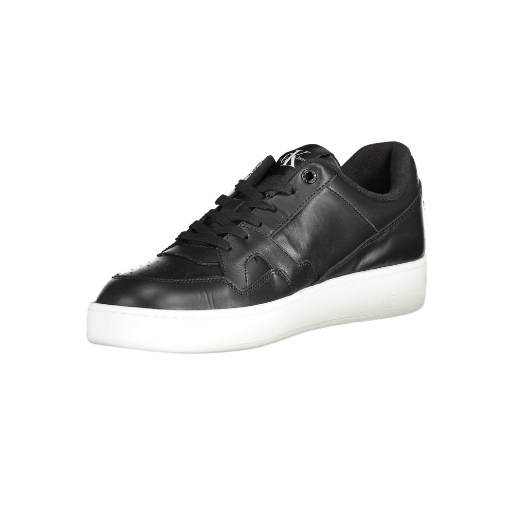 Black Polyester Men Sneaker