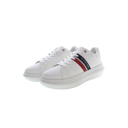 White Polyester Sneaker
