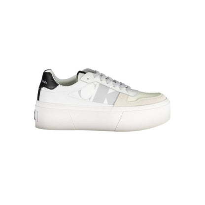 White Polyester Sneaker