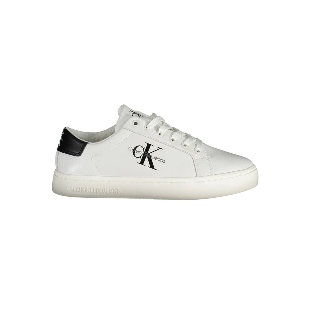 White Polyester Sneaker