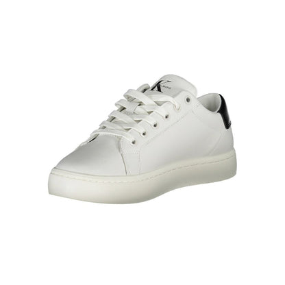 White Polyester Sneaker