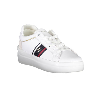 White Polyester Sneaker
