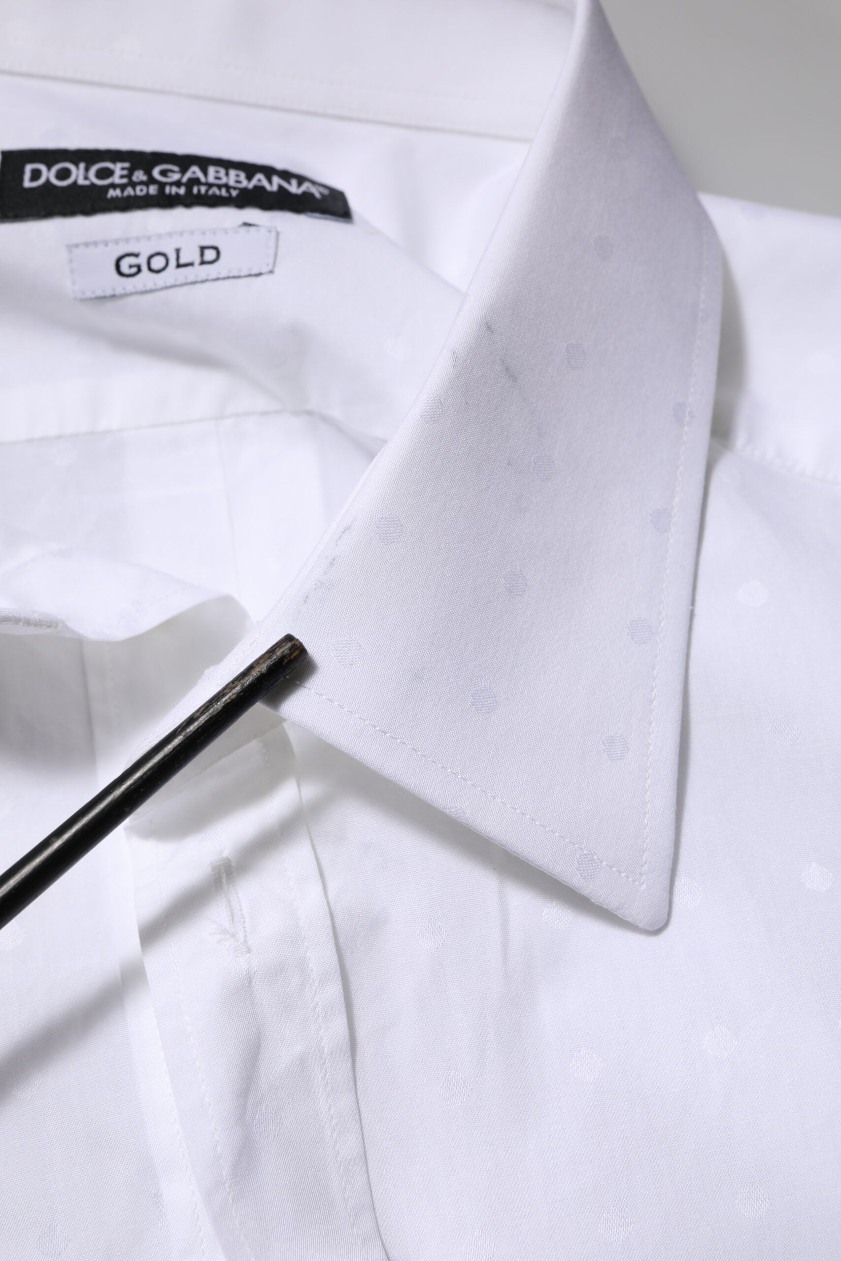 White Cotton GOLD Dress Formal Shirt