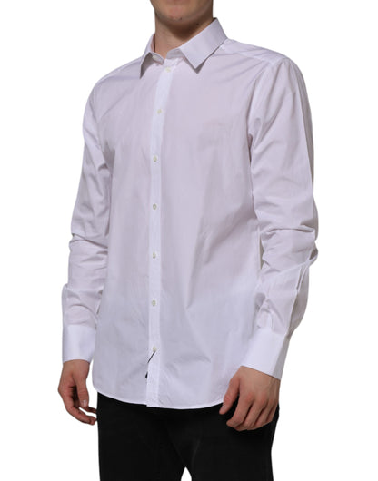 White Cotton GOLD Long Sleeves Formal Shirt