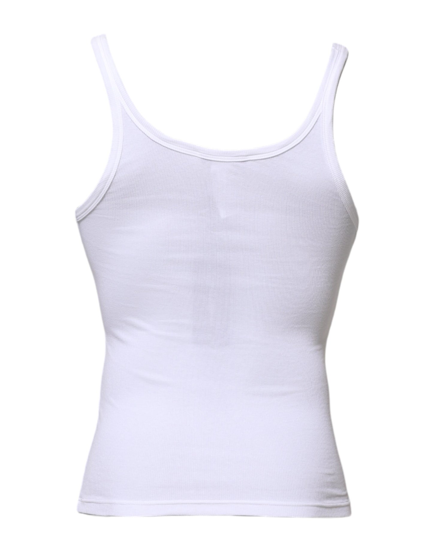 White Sleeveless Round Neck Men Tank T-shirt