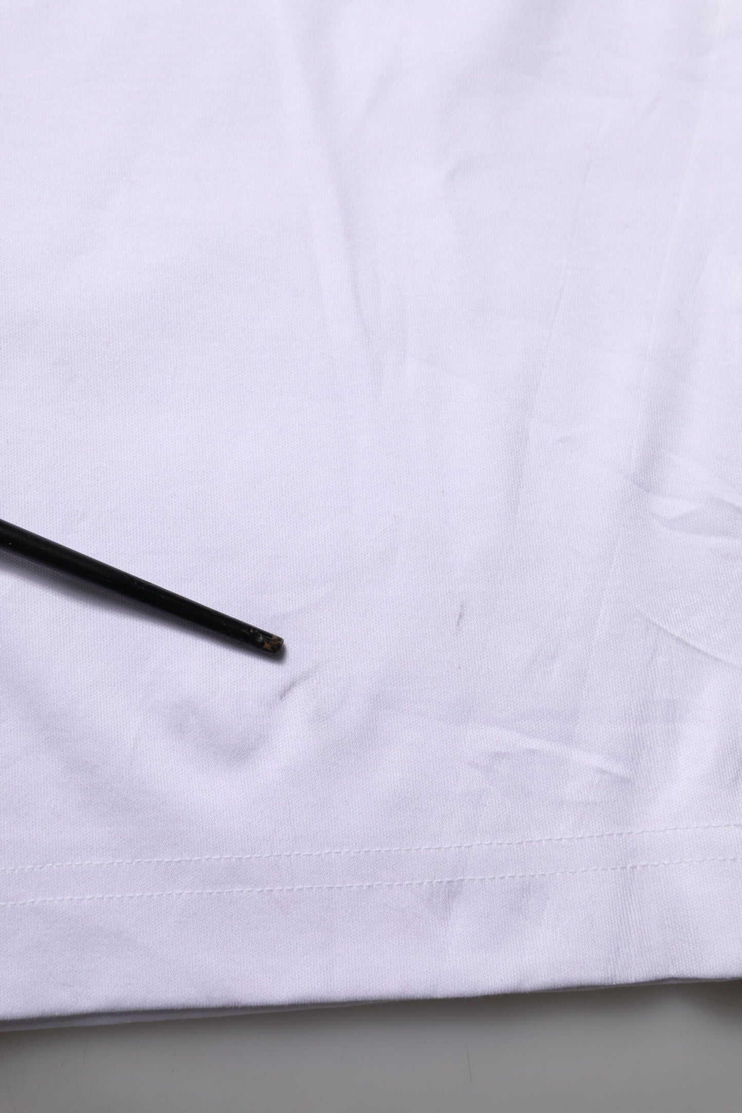 White Cotton Graphic Print Crew Neck T-shirt