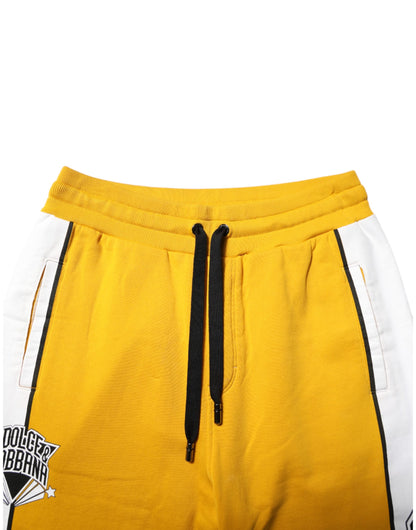 Yellow Cotton Sweatpants Jogger Trouser Pants