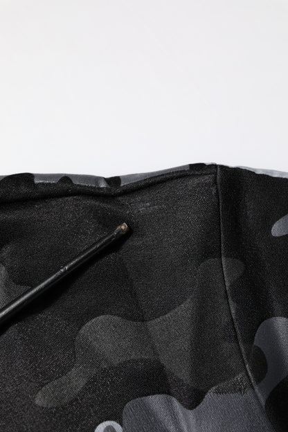 Black Camouflage Pullover Sweatshirt Sweater