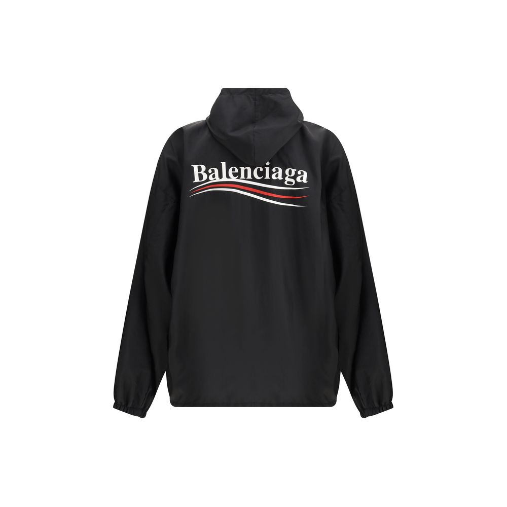 Black Polyester Shell Jacket