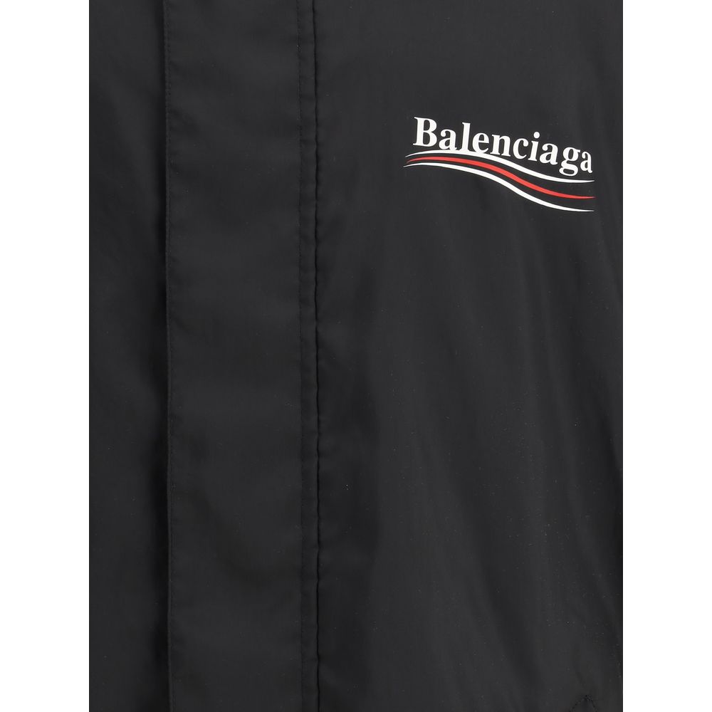 Black Polyester Shell Jacket
