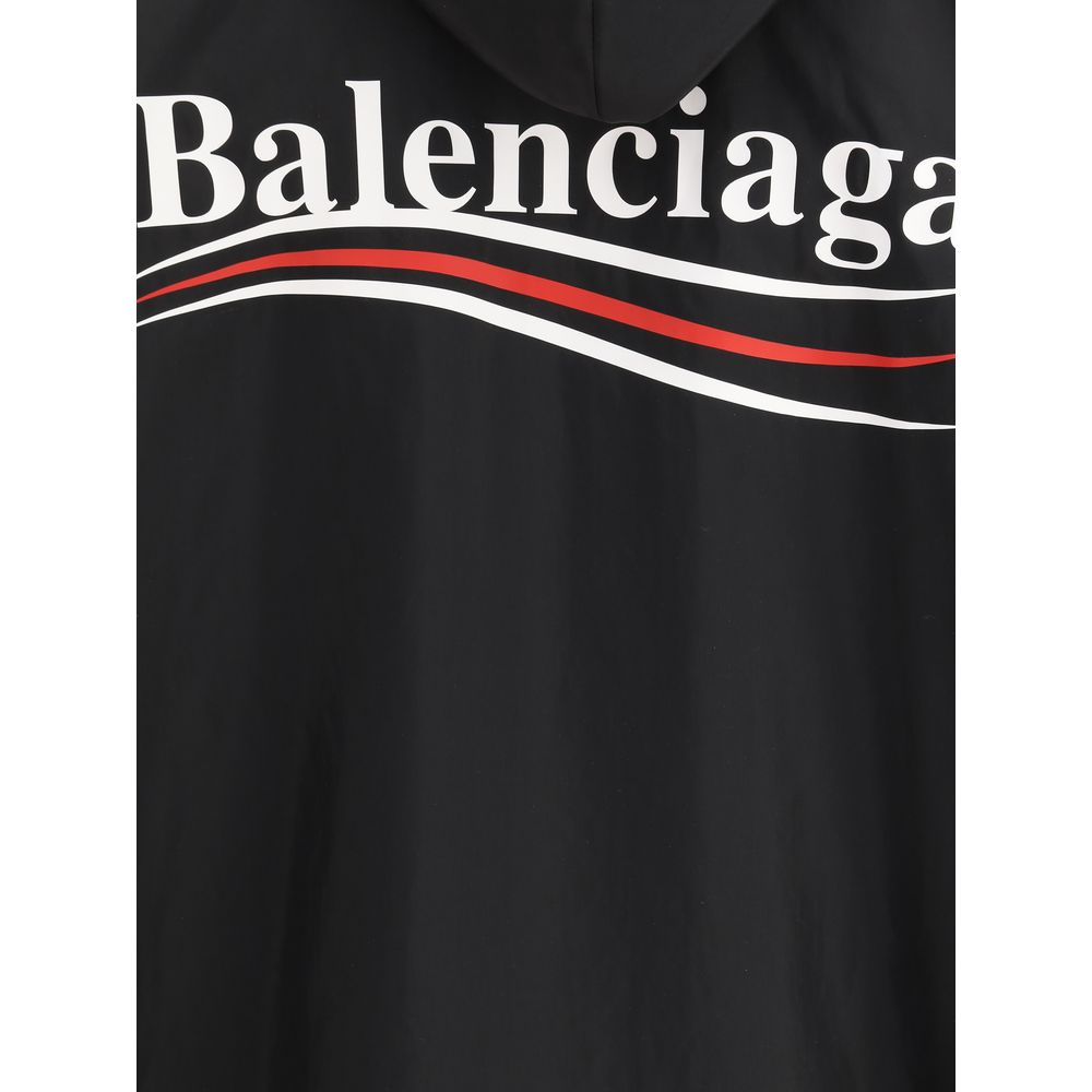 Black Polyester Shell Jacket