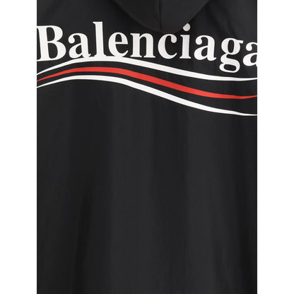 Black Polyester Shell Jacket