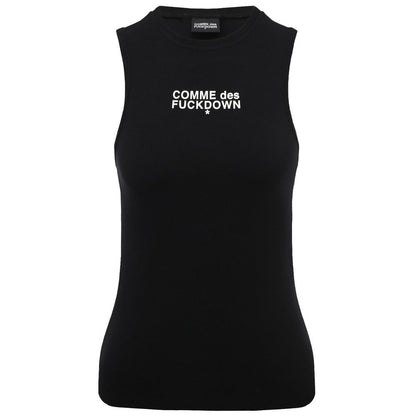 Black Cotton Women Tank Top