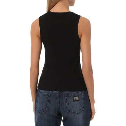 Black Cotton Women Tank Top