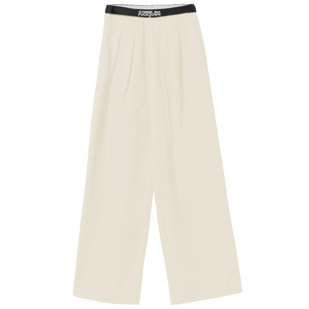 Beige Polyester Women Palazzo Trousers