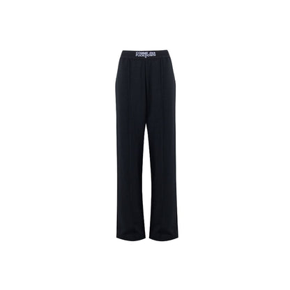Black Polyester Women Palazzo Trousers