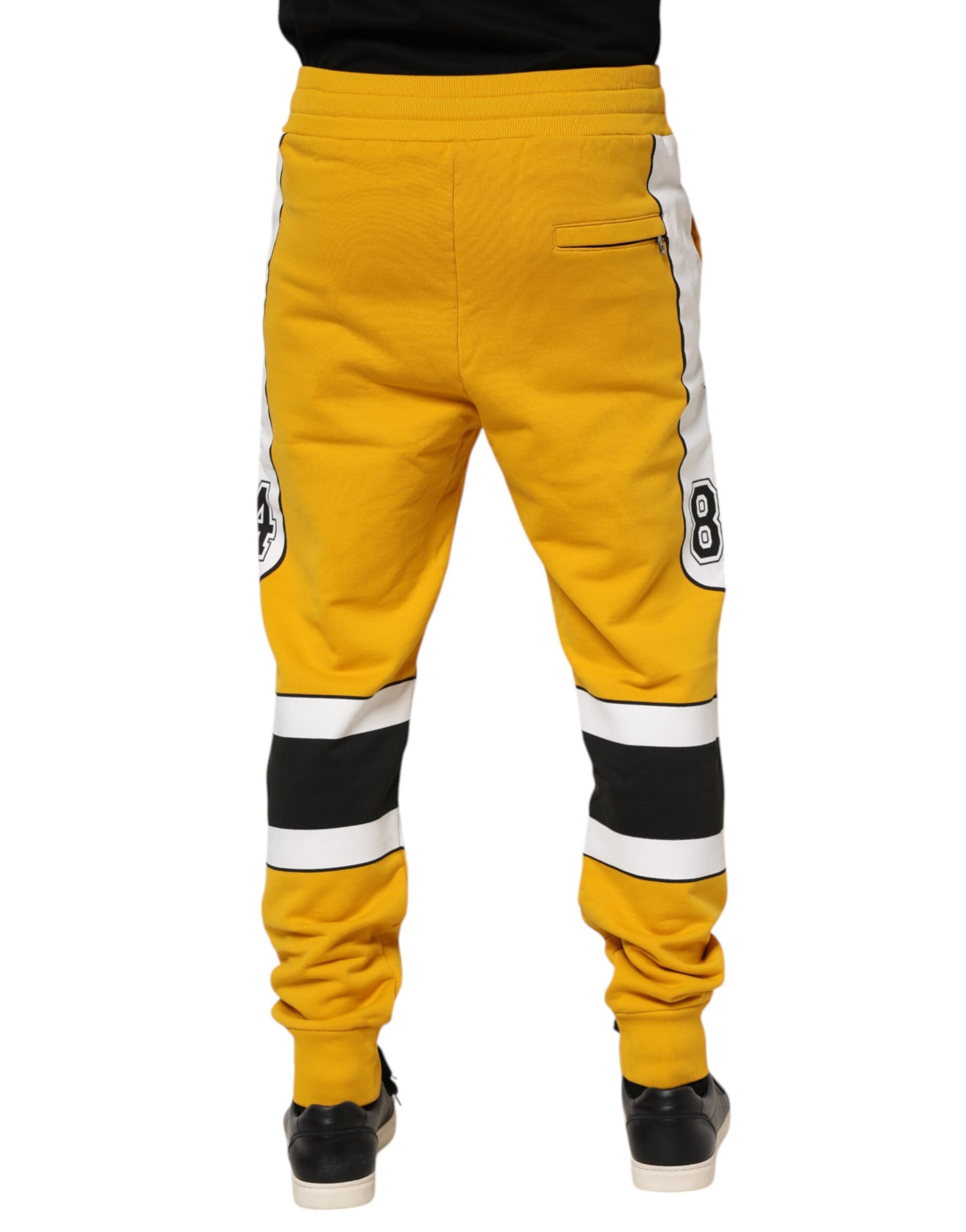 Yellow 100% Cotton Sweatpants Jogger Pants