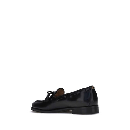 Black Calf Leather Bos Taurus Slip-On Loafers