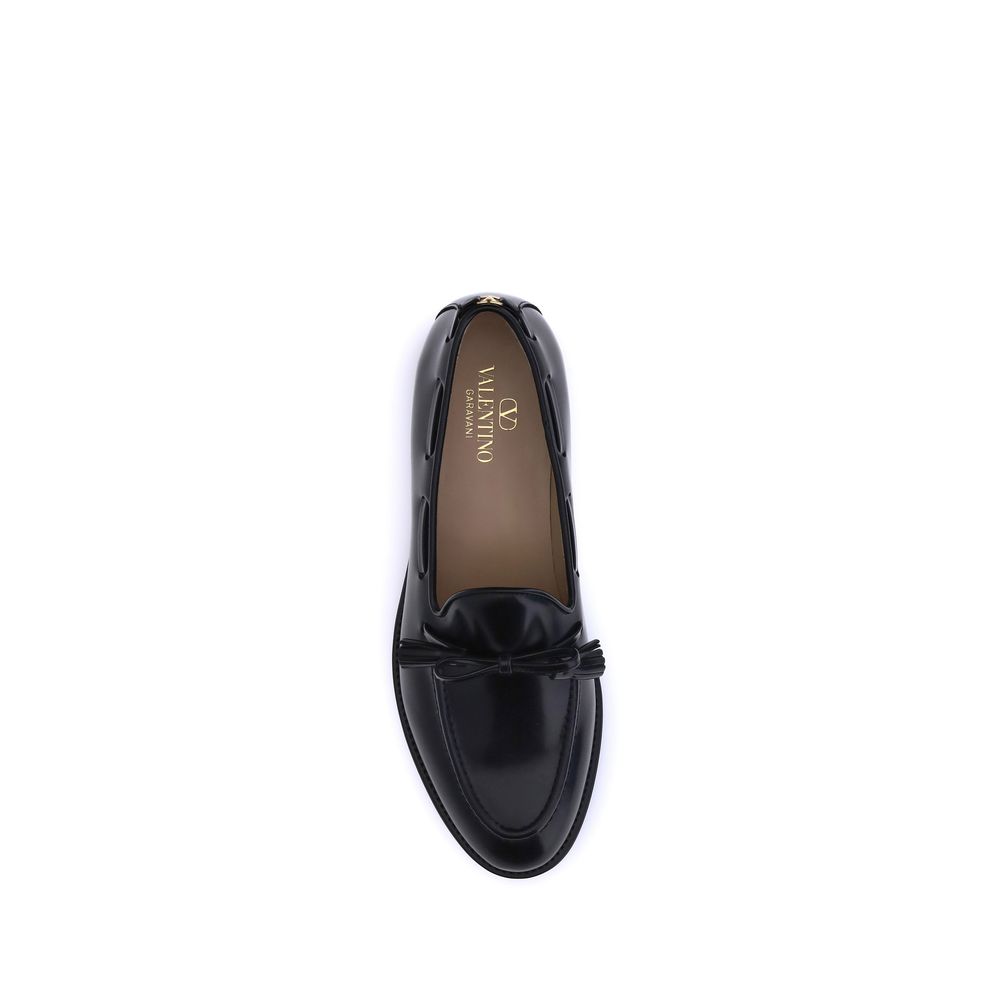 Black Calf Leather Bos Taurus Slip-On Loafers
