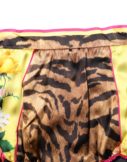 Multicolor Floral High Waist Hot Pants Shorts