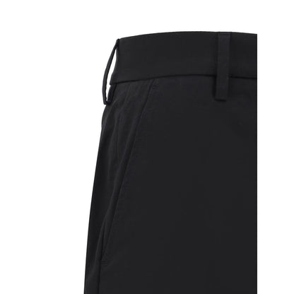Black Cotton Flared Pants