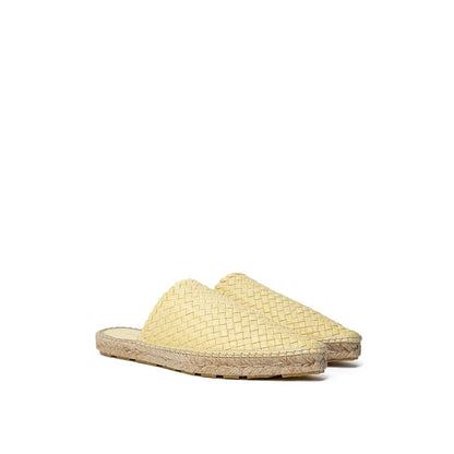 Yellow Leather Espadrille