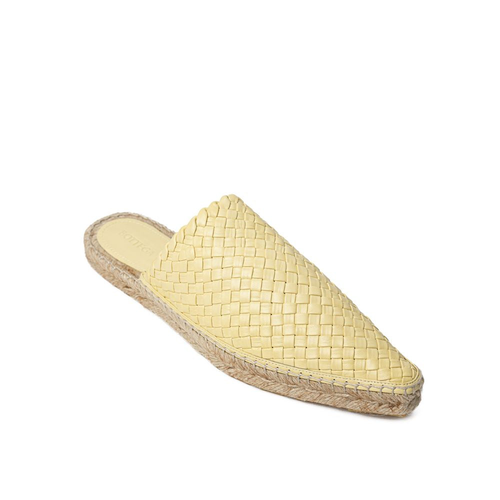 Yellow Leather Espadrille