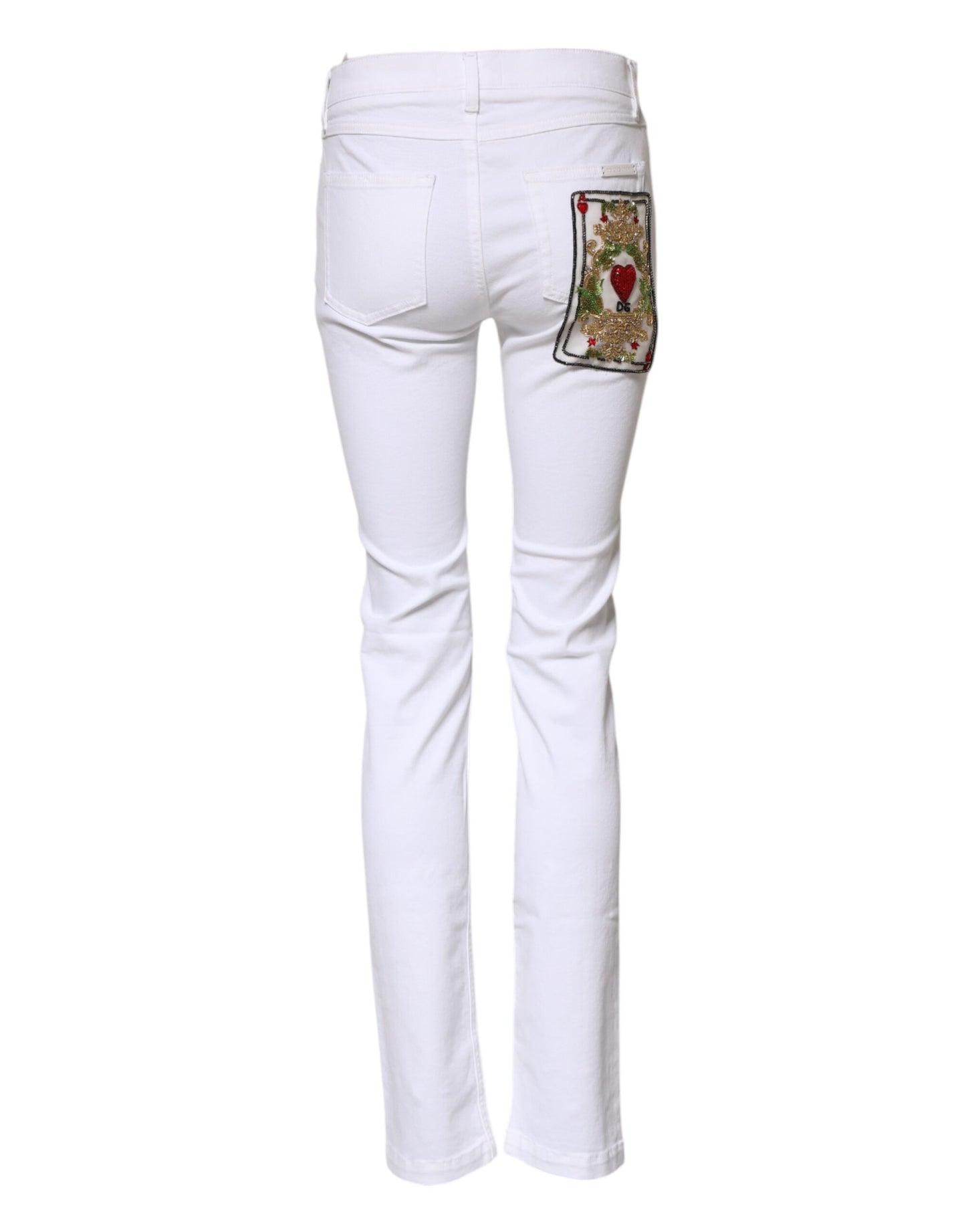 White GRACE Mid Waisted Skinny Denim Jeans